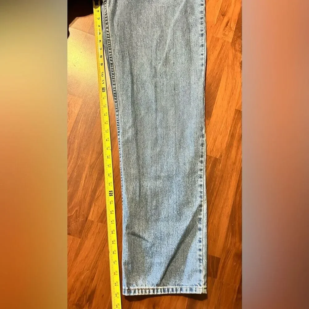 Men's Levi's 550 Relaxed Fit Straight Jeans Light Blue 42x34 Casual Work Cowboy